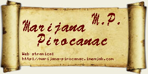 Marijana Piroćanac vizit kartica